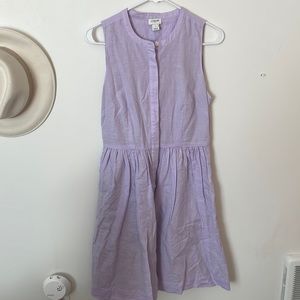 Lavender linen shirt dress from J Crew